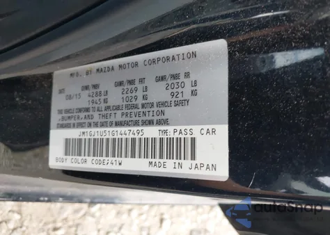 2016 Mazda Mazda6 I Sport from USA, damaged, VIN JM1GJ1U51G1447495